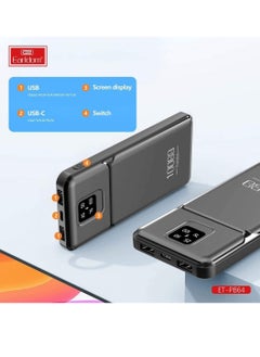أيرلدوم باور بانك 10000 مللي أمبير مع 2 مخرج USB وشاشة LCD لون أسود - PB64  - Image 2