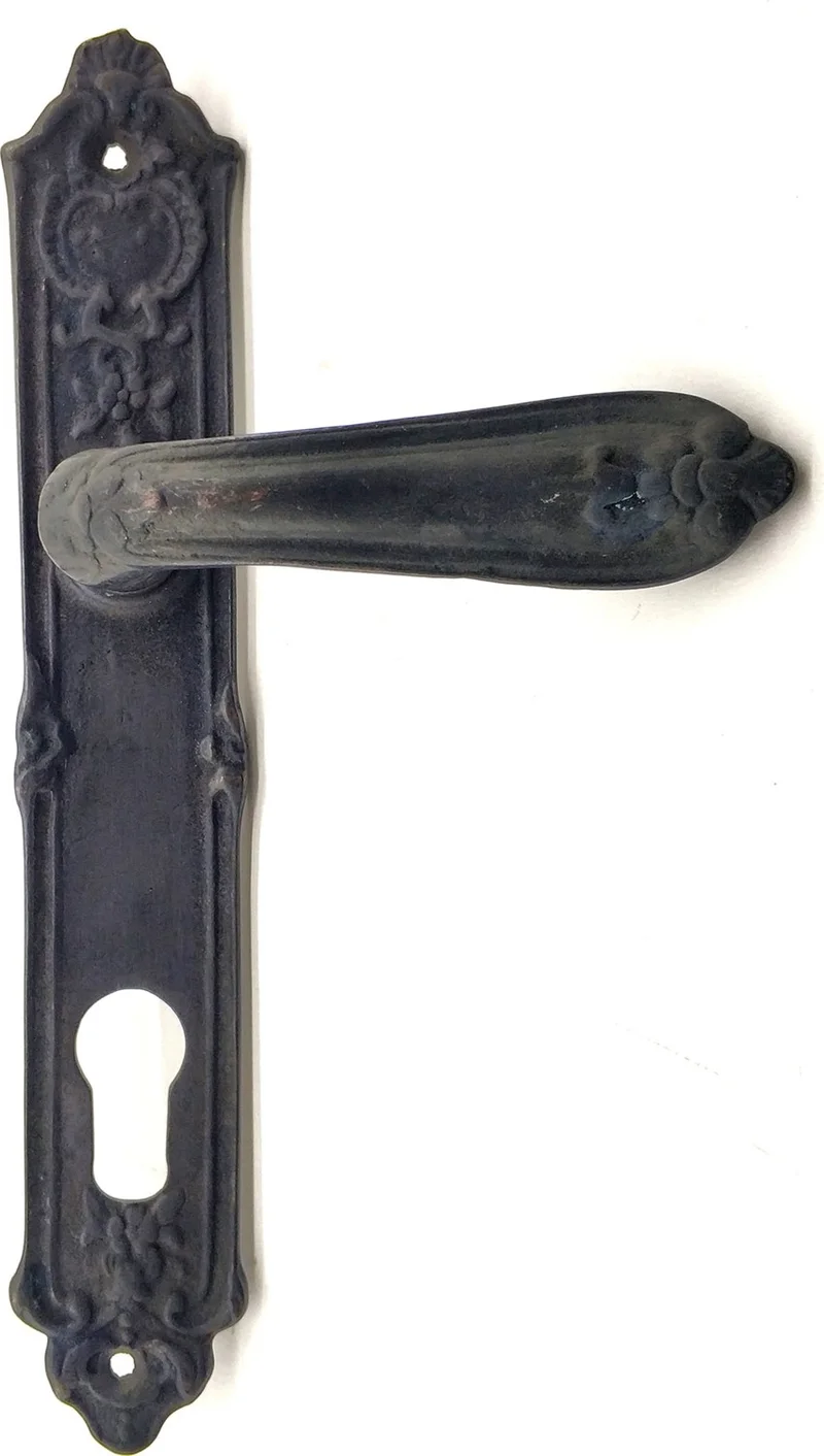 Cntma Antique Style Decorative Brass Flower Door Handle - Oxide