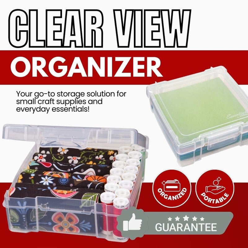 ArtBin 6953AB ClearView 6" x 6" Box Art & Craft Organizer, [1] Plastic Storage Case, Clear - Image 2