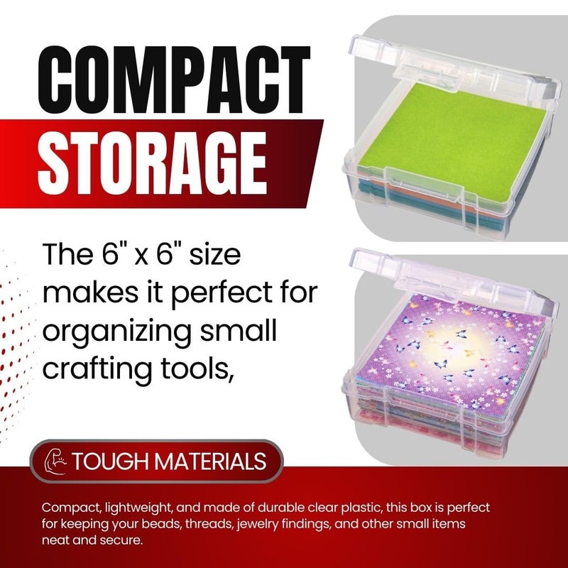 ArtBin 6953AB ClearView 6" x 6" Box Art & Craft Organizer, [1] Plastic Storage Case, Clear - Image 4