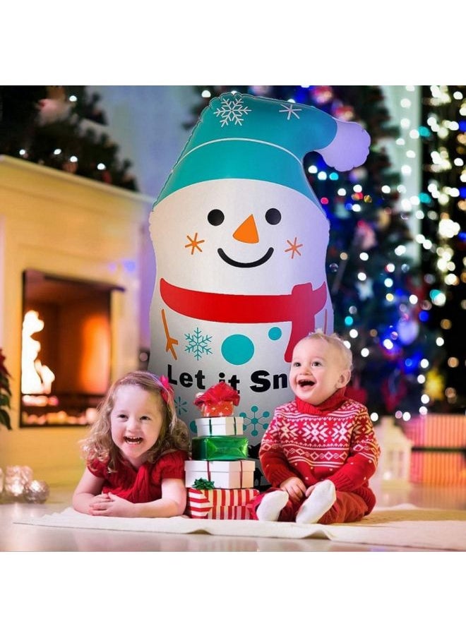 Supply PVC Inflatable Snowman Tumbler Indoor And Outdoor Scene Layout Props Blowing Cartoon Shape-Specifications:110*60cm  - Image 3