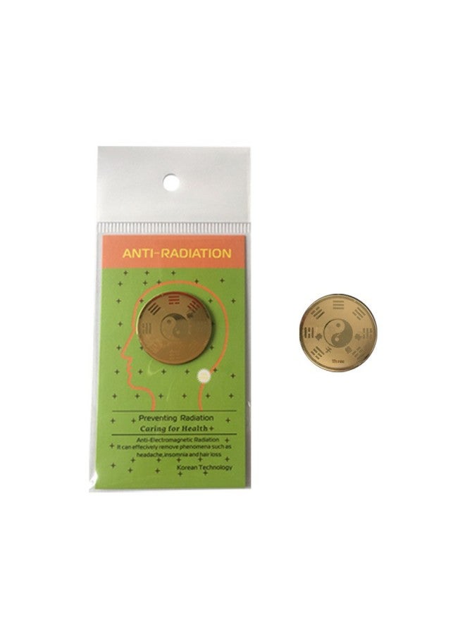 Supply EMR Shield 24K Radiation Mobile Phone Stickers Computer Mobile Phone Household Appliances Radiation Patch-Color:Package 2: Yellow Cardboard - Image 2