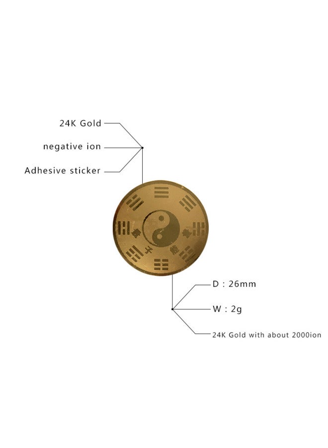 Supply EMR Shield 24K Radiation Mobile Phone Stickers Computer Mobile Phone Household Appliances Radiation Patch-Color:Package 2: Yellow Cardboard - Image 3