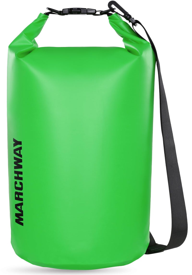 MARCHWAY Floating Waterproof Dry Bag Backpack 5L/10L/20L/30L/40L, Roll Top Sack Keeps Gear Dry for Kayaking, Rafting, Boating, Swimming, Camping, Hiking, Beach, Fishing (Green, 30L) - Image 1