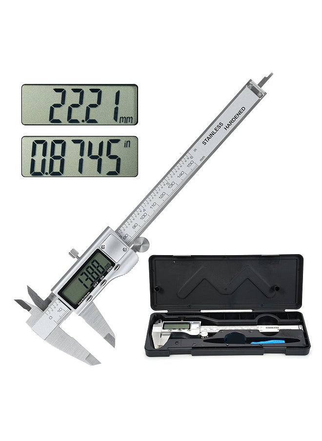 Generic Digital Caliper Vernier Caliper 6 Inch/150 mm Measuring Tool with Stainless Steel Electronic Micrometer Caliper  - Image 4