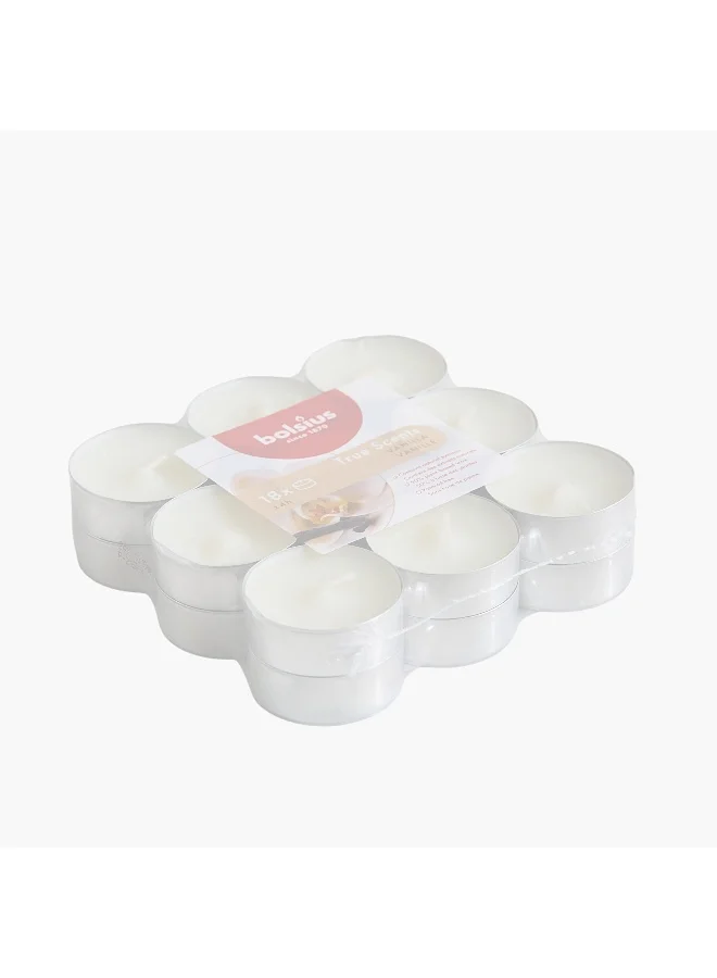 Home Box Bolsius 18-Piece Vanilla Scented Tealight Set - 260 gm
