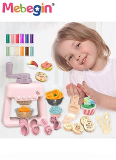 MEBEGIN Multi-colored Ice Cream Making Set, DIY Playdough Set with 12 Colors of Clay and 28PCS Accessories, Fun Non-toxic Clay Modelling Kit, Creative Cook Set for Kids, Fun Play House Toys, Ideal Children's Gift, 11*8.5*15cm  - Image 1