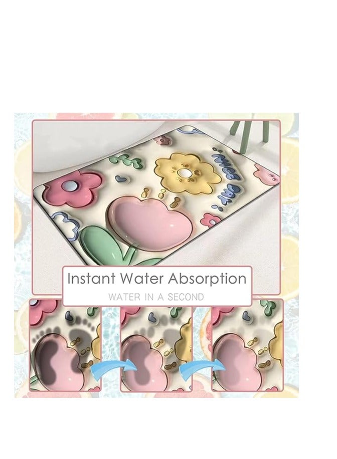 3D Cute Bath Mat , Non-Slip, Absorbent Shower Mat randoms shapes  - Image 2