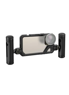 Generic Dual Handheld Phone Cage Kit for iPhone 15 Pro Max Mobile Video Rig Cage Kit Stable and Secure with Wireless Quick Release Dual Handles for Video Recording YouTube Live Streaming Vlog  - Image 1