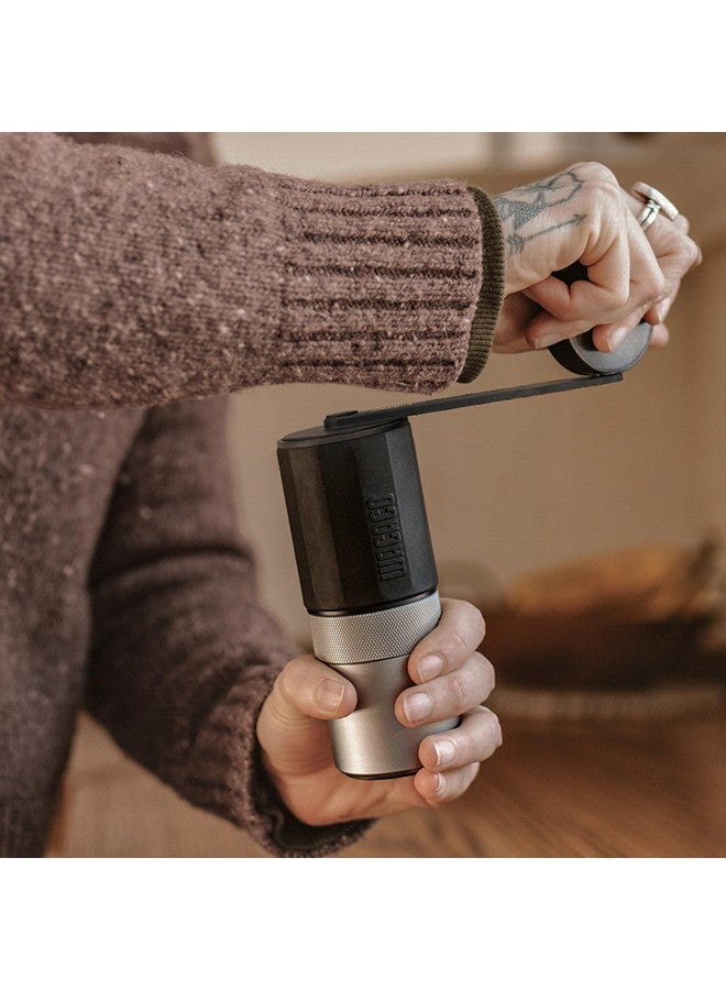 WACACO WACACO Exagrind, Manual Coffee Grinder, Stainless Steel Conical Burr, High Precision Adjustable Coffee Bean Grinder with Hand Crank, Handheld Portable Grinder for Espresso, Pour-over, Camping, Travel  - Image 4