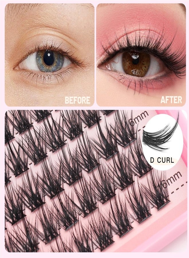 Bodermincer 10-12-14-16mm Mix/14-16-18mm Mix D Curl DIY Clusters Eyelash Extension Dovetail Segmented Lashes 120 Volume Natural Segmented Eyelashes Bundles at Home (10-12-14-16mm Mix) - Image 3