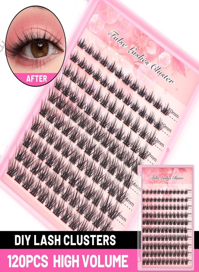 Bodermincer 10-12-14-16mm Mix/14-16-18mm Mix D Curl DIY Clusters Eyelash Extension Dovetail Segmented Lashes 120 Volume Natural Segmented Eyelashes Bundles at Home (10-12-14-16mm Mix) - Image 2