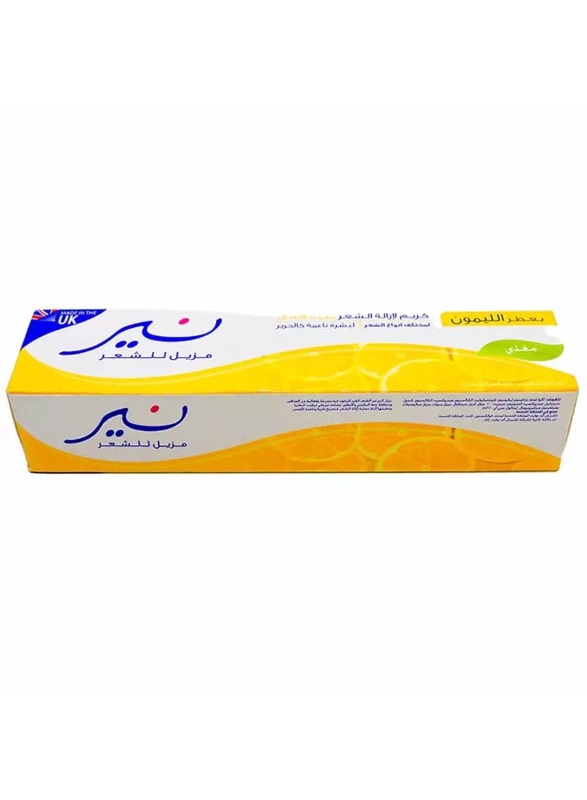 Nair كريم نير لإزالة الشعر برائحة الليمون وزيت الأطفال المغذي، لبشرة ناعمة كالحرير - 110 جرام - Image 3