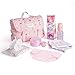 BABESIDE 9 Pcs Reborn Baby Doll Accessories for 1722 Inch Reborn Dolls Diaper Bag Set with 2 Diapers Changing Pad Bottle Tissue and Care Set Great for Childrens Pretend Play Doll Not Included - Image 3