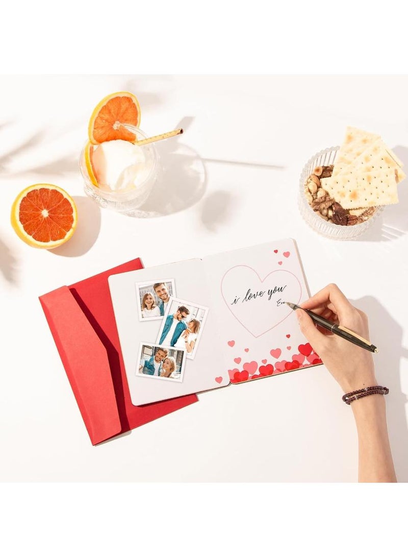 Romantic Valentines Day Cards for Him Her, Handmade Bamboo Anniversary Card to Husband Wife, I Love You Gifts for Boyfriend Girlfriend, Anniversary Valentines Day Gifts for Him - Image 4