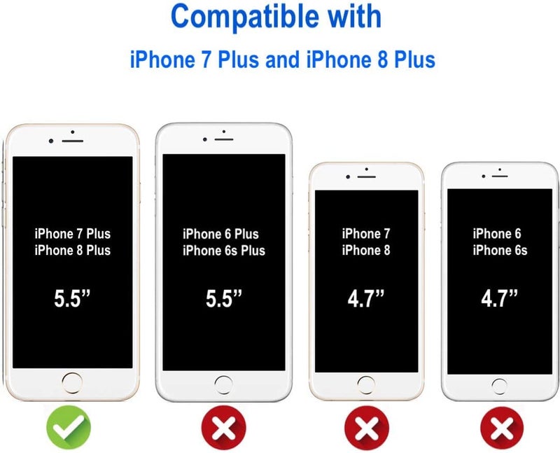 Nishtech غطاء خلفي شفاف هجين ناعم رقيق مضاد للغبار لجهاز آيفون 7 بلس/آيفون 8 بلس مع حماية الكاميرا - Image 2