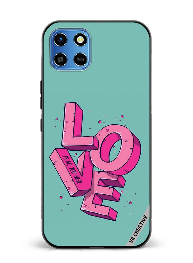 VR CREATIVE Protective Case Cover For Infinix Smart 6 HD Love Is All You Need Design Multicolour - Image 1