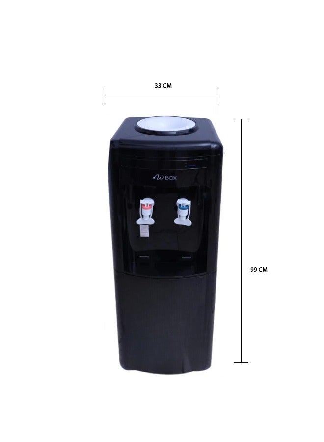 دبليو بوكس مبرد مياه 2 صنبور - بارد/ساخن - 20 لتر - أسود - KWD708 - Image 2