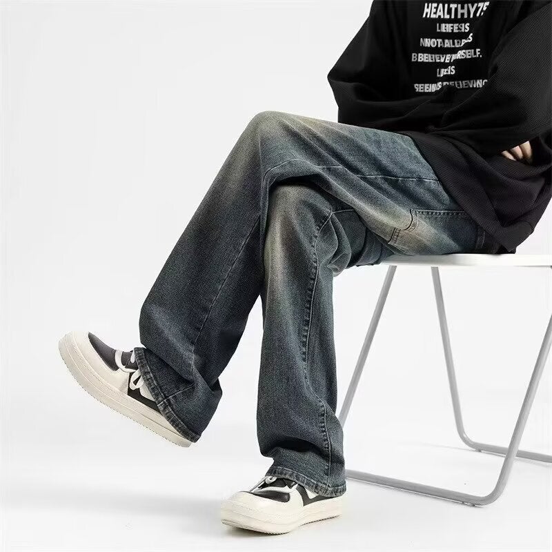 Unisex Classic Denim Jeans Loose Fit Daily Outdoor Wear - Image 2