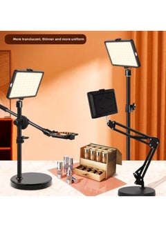 General Live Chin Lights Female Anchor Special Bean Curd Face Light Eye Protection Neck Pattern Brightening Skin Color Flat Light-Specifications:Small Size 6inch Three-color Soft Light + 2.1m Floor Stand +  - Image 2