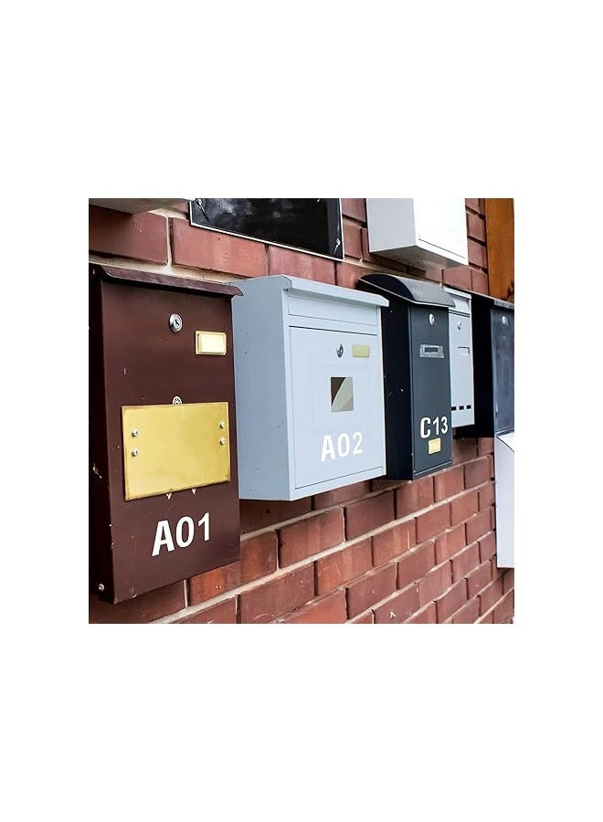 YJ 5 Sheets Letter Number Stickers, 1 Inch Vinyl Alphabet Stickers, Self-Adhesive Punctuation Letter Number Sticker for Mailbox, Scrapbooking, Decoration, Craft, Arts, DIY, Decor- White - Image 5