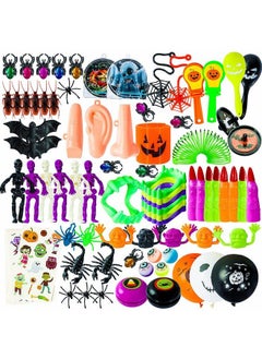 Max Fun 122Pcs Halloween Party Toys Assortment For Kids Halloween Party Favors Prizes Box Toy Assortment Classroom Trick Treating Halloween Treasure Box Toys(Random)  - Image 1