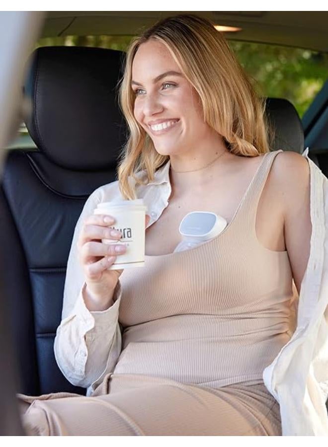 مام كوزي مضخة الثدي الكهربائية المحسّنة Momcozy S9 Pro، مضخة الثدي اللاسلكية مع شاشة LED، مضخة الثدي الكهربائية المحمولة مع وضعين و 9 مستويات - 24 مم، لون رمادي. - Image 2