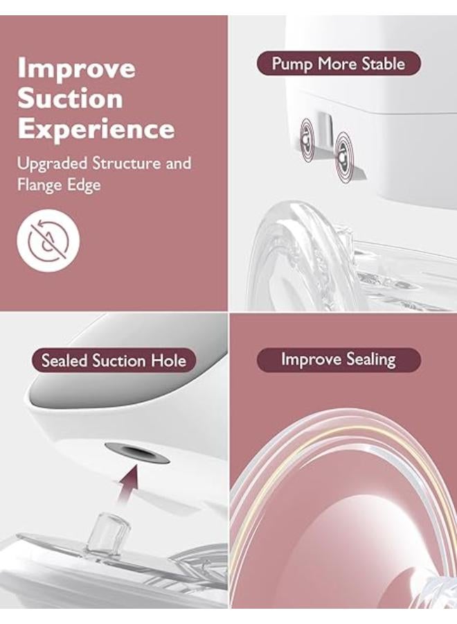 مام كوزي مضخة الثدي الكهربائية المحسّنة Momcozy S9 Pro، مضخة الثدي اللاسلكية مع شاشة LED، مضخة الثدي الكهربائية المحمولة مع وضعين و 9 مستويات - 24 مم، لون رمادي. - Image 4