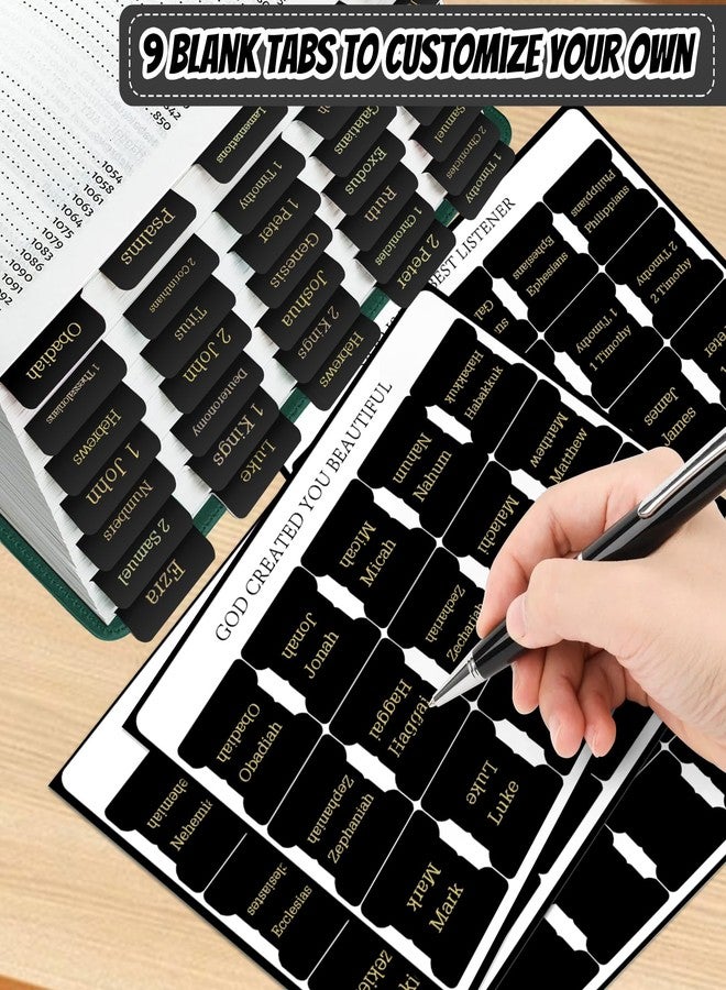 Reaeon Bible Tabs, 75 Tabs, Laminated Bible Index Tabs for Women and Men, Bible Book Tabs for Easy Navigation, Large Print Easy to Read(Gold Foil Black) - Image 3