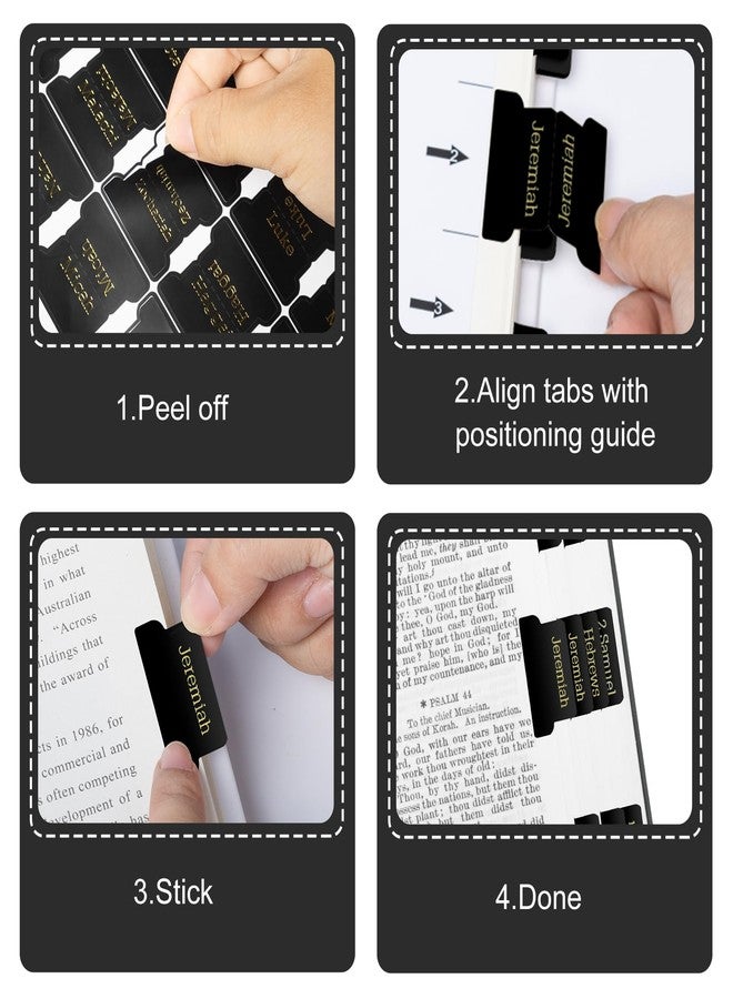 Reaeon Bible Tabs, 75 Tabs, Laminated Bible Index Tabs for Women and Men, Bible Book Tabs for Easy Navigation, Large Print Easy to Read(Gold Foil Black) - Image 5