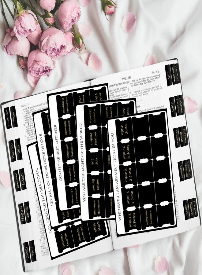 Reaeon Bible Tabs, 75 Tabs, Laminated Bible Index Tabs for Women and Men, Bible Book Tabs for Easy Navigation, Large Print Easy to Read(Gold Foil Black) - Image 4