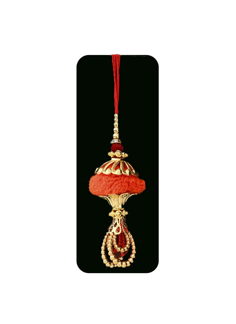 Saugat Traders Saugat Traders Designer Rakhi Combo Set for Bhaiya and Bhabhi with Gift- Celebration Chocolate Pack with Raksha Bhandan Greeting Card -Rakhi for Elder-Younger Brother  - Image 2