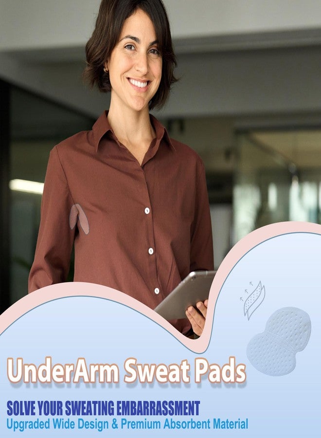 MegaBlues Armpit Sweat Pads, Large Disposable Underarm Sweat Pad, Antiperspirant Absorbent Odour Blocker Pads Armpit Dress Shields, Anti Sweat Arm Pits Pads for Women and Men(60 - Image 2