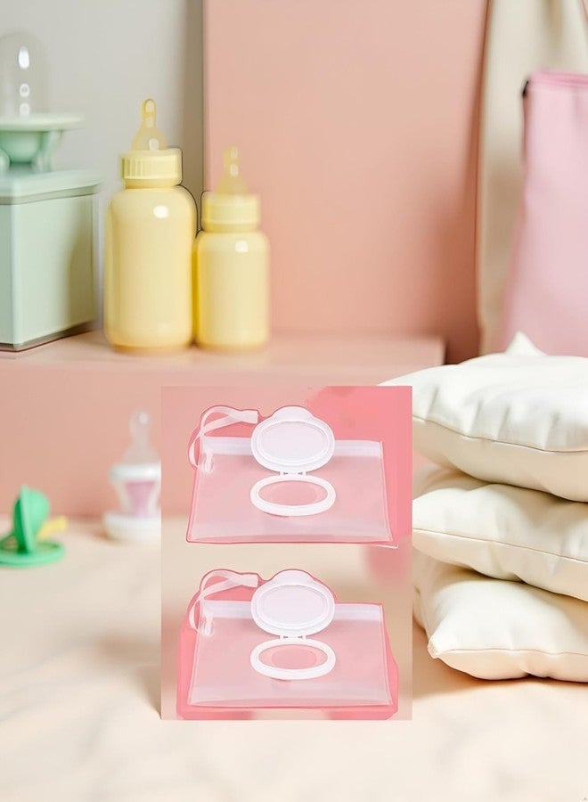 GOUDOGEDC 2 Pcs White Baby Wipe Case, Travel Holder Keeps Wipes Moist Set of Wet Diaper Wipes Holders Cases Portable Travel On The Go Refillable Dispenser Container Waterproof Wipe Container,Diaper Wipe - Image 4