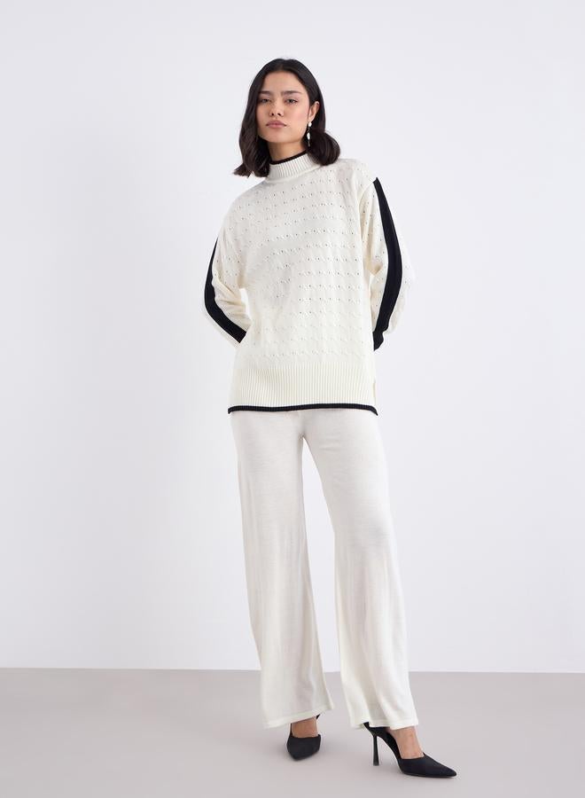 Styli Off White Knit Sweater and Trousers Co-Ods - Image 2