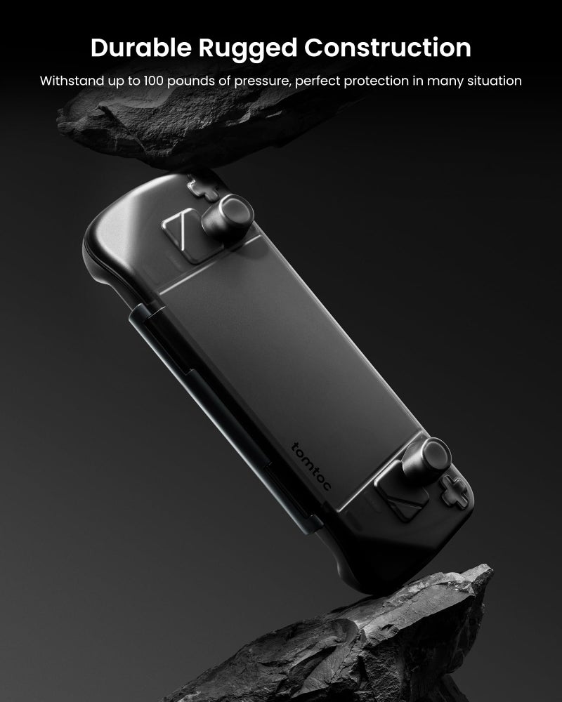 tomtoc Armor Case for Steam Deck/OLED, Steam Deck Hard Shell, Slim Portable Travel Carry Case, Shock-proof, Charging Convenience, with Military Grade Protection, Protective Cover - Image 4