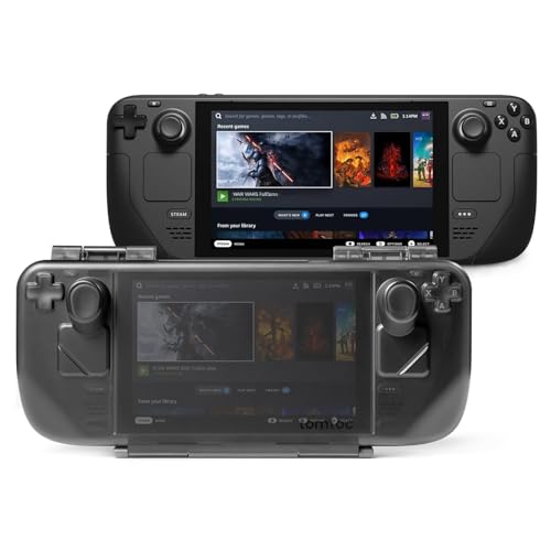 tomtoc Armor Case for Steam Deck/OLED, Steam Deck Hard Shell, Slim Portable Travel Carry Case, Shock-proof, Charging Convenience, with Military Grade Protection, Protective Cover - Image 1
