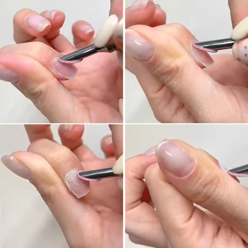 SILPECWEE Pre-treatment Nail Cuticle Pusher, Dual Ended Nail Pusher with Storage Bags, 100pcs Self Adhesive Sandpaper - 100/180 Grit for Nail Art Pre-polishing Nails Supplies for Fingernail and Foot - Image 4