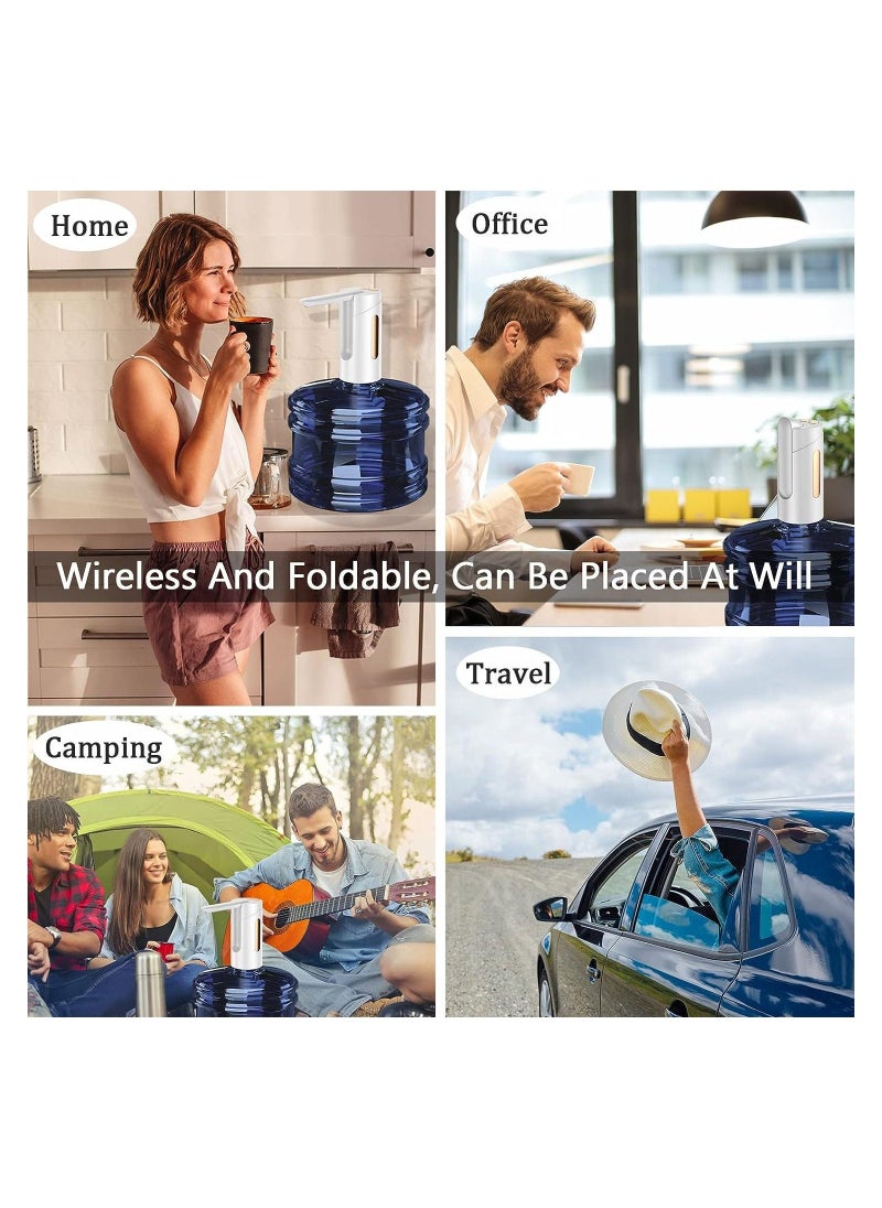 Electric Water Pump, Water Bottle Dispenser, Foldable Automatic Drinking Water Pump, USB Charging Wireless Water Jug Pump, Portable Water Dispenser For Indoor  Outdoor - Image 2