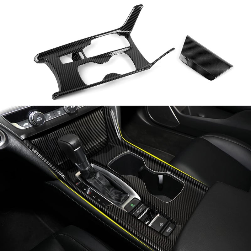 BRMYL Gas Version Gear Shift Panel Decals for Honda Accord 2018 2019 2020 2021 2022 10th Gen Accessories ABS Carbon Fiber Interior Stickers
