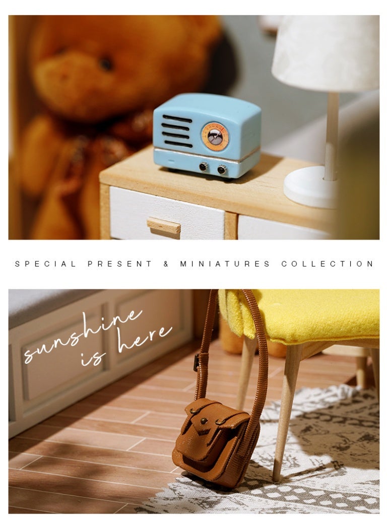 Miniature DIY Wooden Dollhouse With Furniture  LED Light Children Toy - Image 3