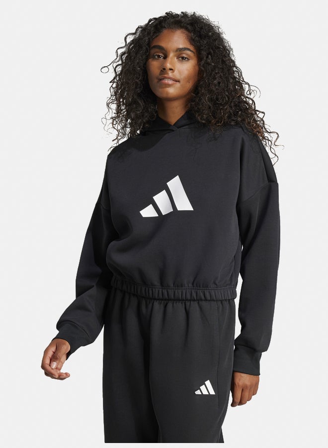 Adidas future icons three bar women's hooded sweatshirt - Image 1