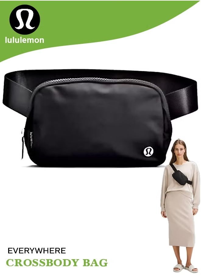 Lululemon - Everywhere Belt Bag, Compact Crossbody Bag with Zippered Pockets, Exterior Pocket, and Interior Essentials Storage for On-the-Go Convenience, Black - Image 1