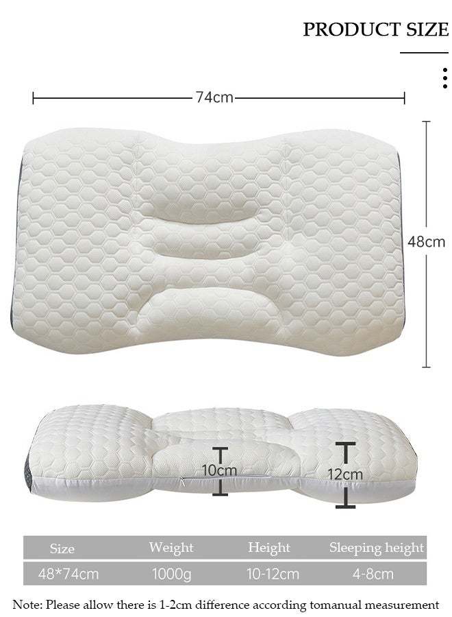 DUNISO Super Comfort Ergonomic Pillow for Neck Head and Shoulder Pain Relief Contour Support Pillows for Bed Sleeping Orthopedic Cervical Spine Stretch Pillow for Side Back Stomach Sleeper - Image 2