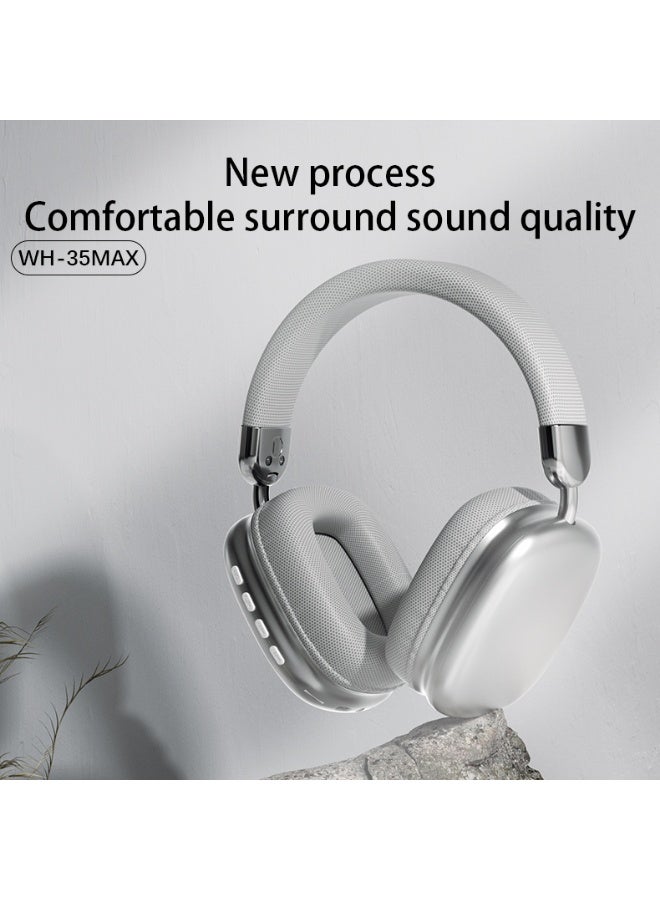 caijin Wireless Bluetooth earphones, foldable design, long battery life, deep bass, luxurious electroplating design, simple and stylish, good noise isolation, comes with an earphone case,purple - Image 2