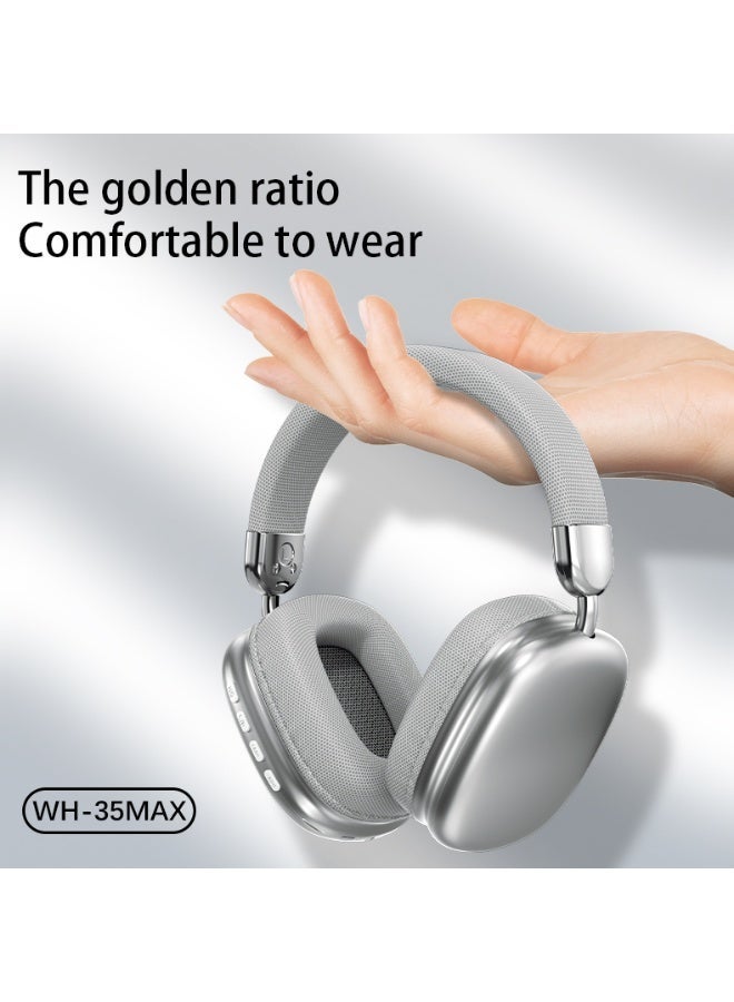 caijin Wireless Bluetooth earphones, foldable design, long battery life, deep bass, luxurious electroplating design, simple and stylish, good noise isolation, comes with an earphone case,purple - Image 4