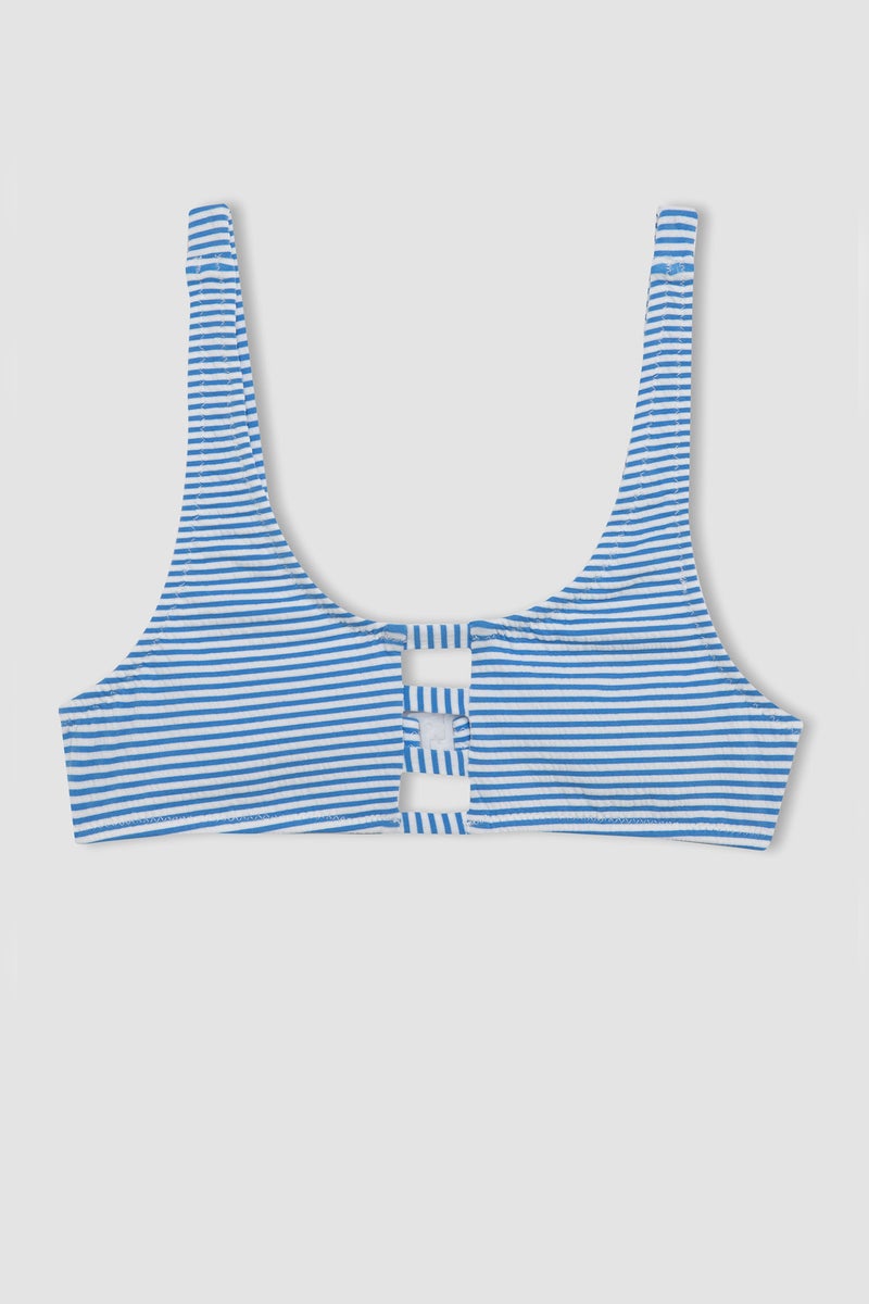 DeFacto Blue Girl Girl Striped 2 Piece Bikini Set Casual - Image 2