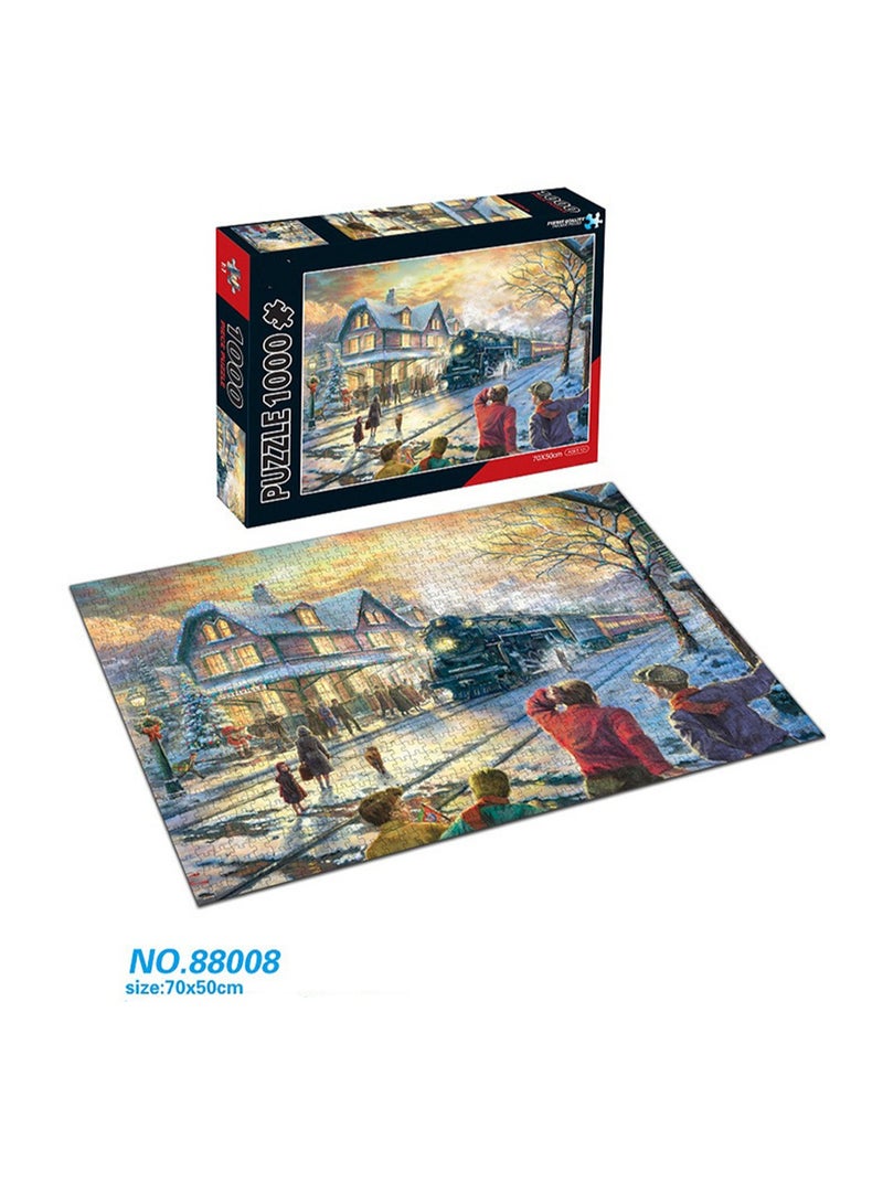 لعبة ألغاز تعليمية للتطوير التربوي لتخفيف التوتر مكونة من 1000 قطعة مقاس 70 × 50 سم - Image 2