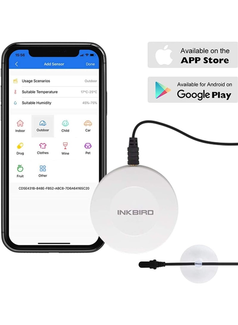 إنك بيرد انك بيرد ميزان حرارة مائي بتقنية البلوتوث لحوض السمك IBS-TH1 من انكبيرد ميزان مائي حساس لدرجة الحرارة والرطوبة بحواض السمك وللمزارع السمكية - Image 4