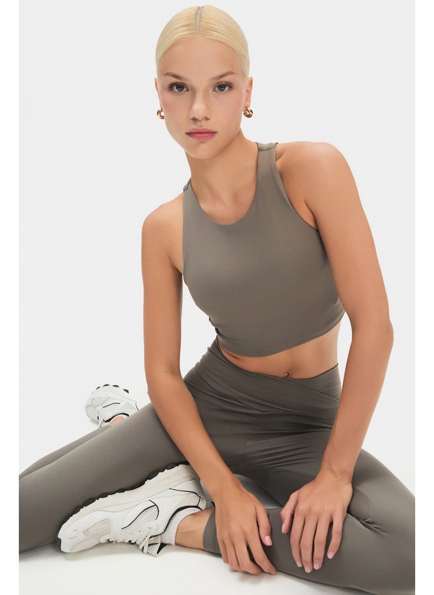 JOYSTAR Women's Halter Neck T-Shirt with Bra Inside  - Image 2